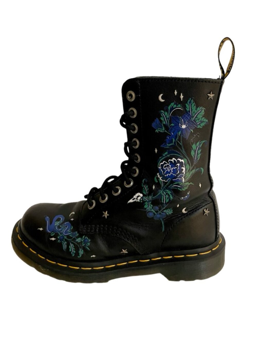 Dr. Martens 1460 Pascal Celestial Snake Floral Leather Boots US 6 EU 37 - Picture 4 of 17